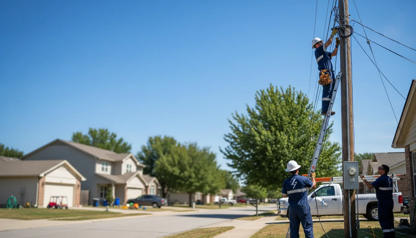 Residential electrician providing installation services in Alhambra, IL